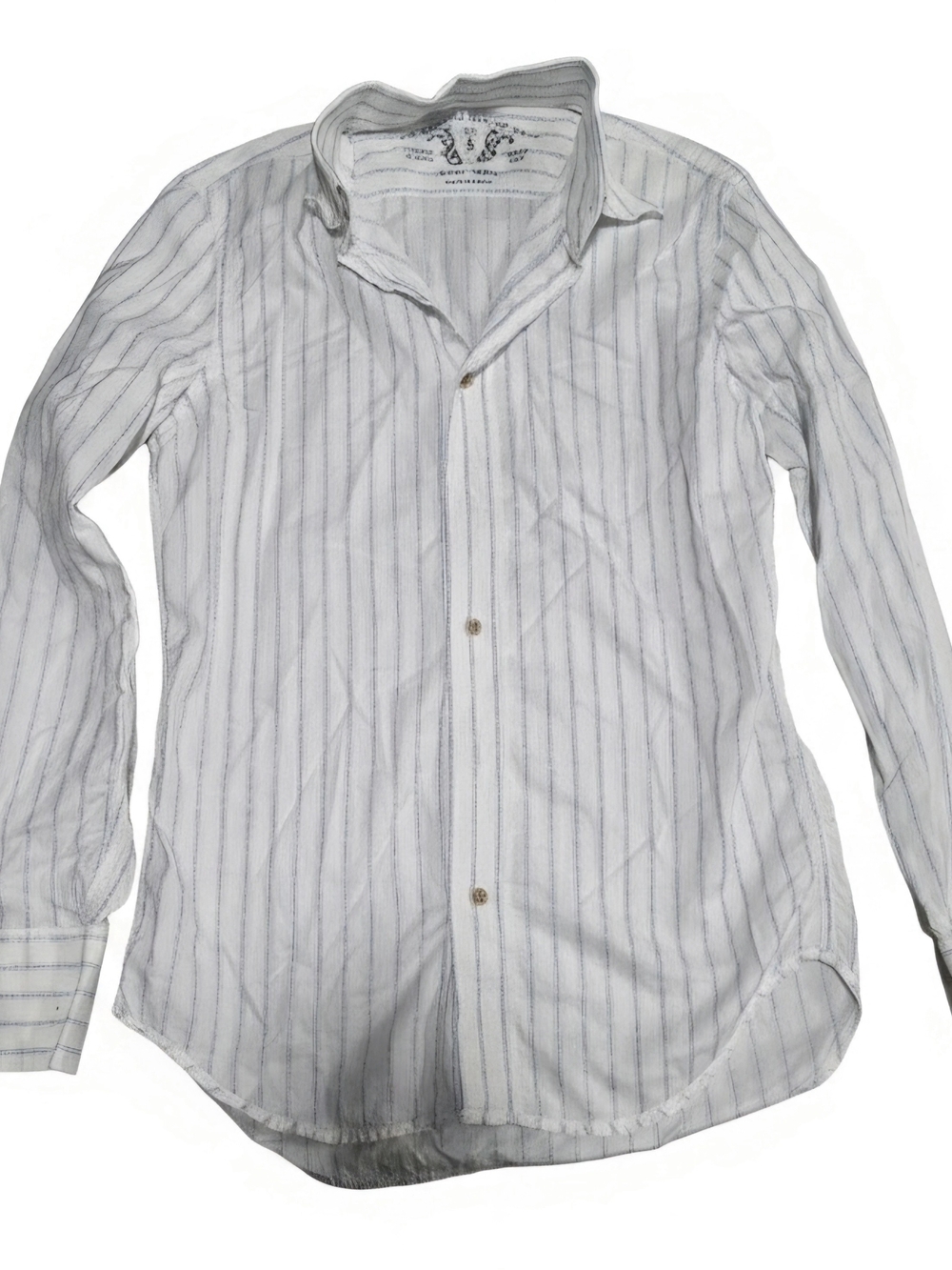 Diesel Vintage Striped Long Sleeve Button-Up Shirt Men's Size S Made in Italy